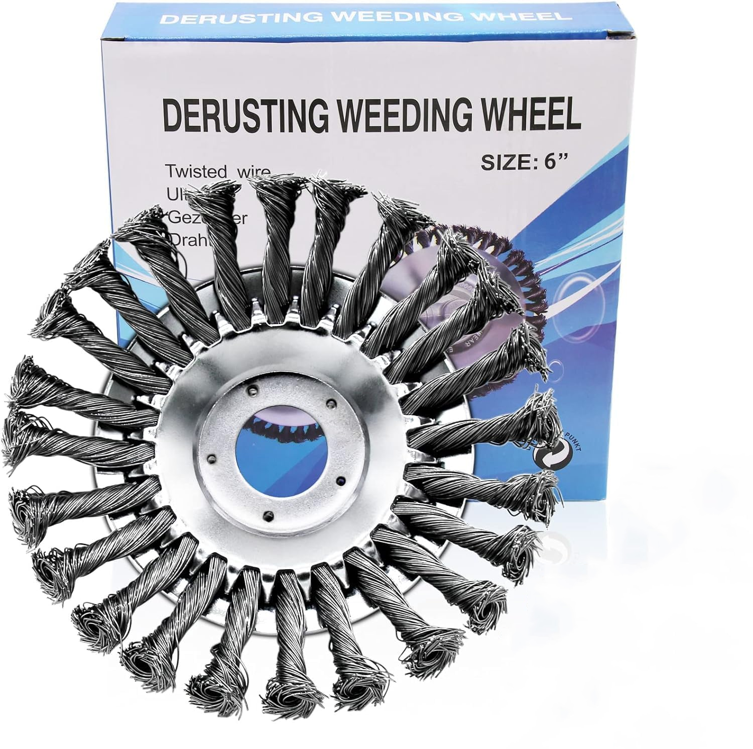 6 Inch Steel Wire Rotary Weed Brush Cutter Trimmer Head(No Adapter)
