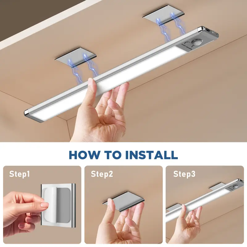 💡9.5in 76LED Motion Sensor Under Cabinet Lights