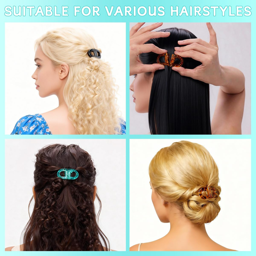 4-Pack Magnetic Hair Bow Clips for Women