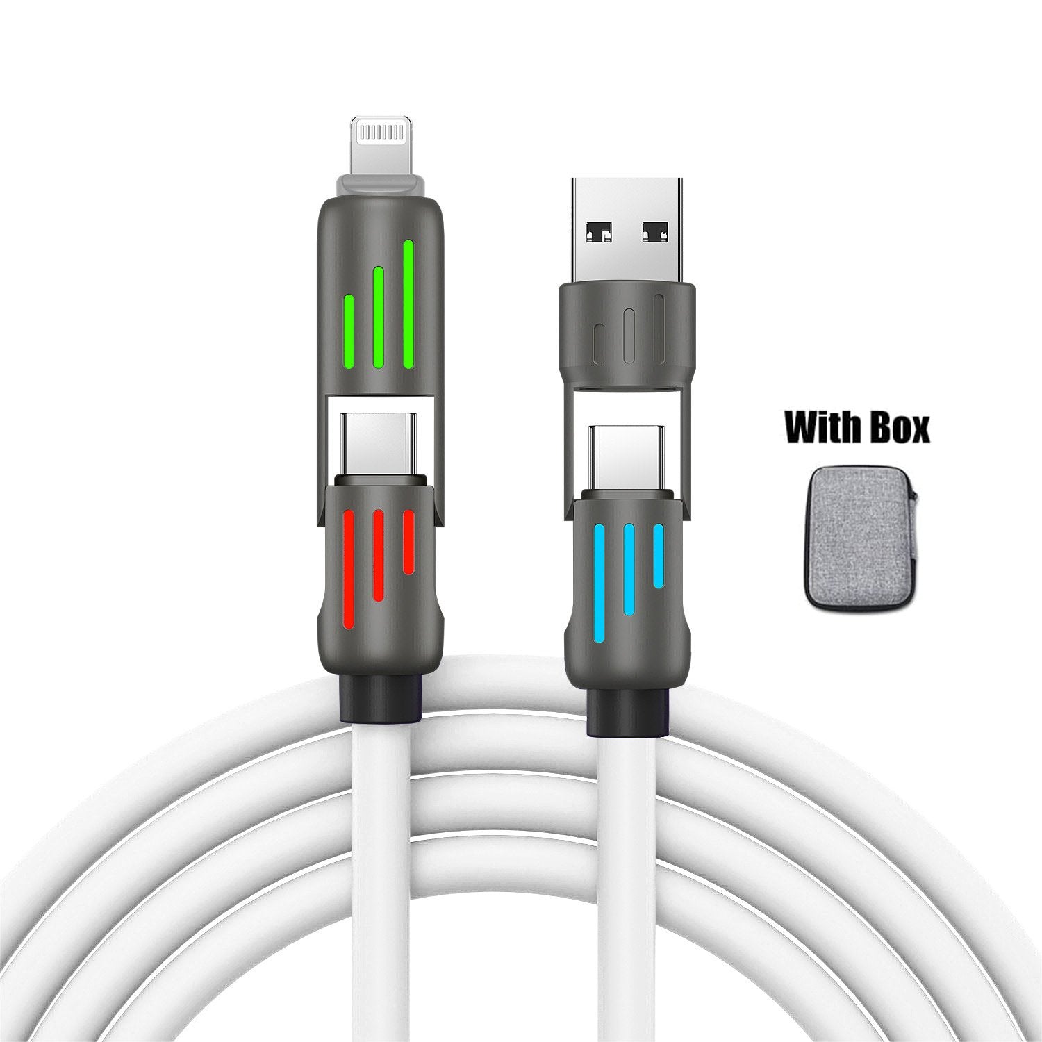 🎁🔥⚡4-in-1 USB Charging Cable fast charging MAX 60w