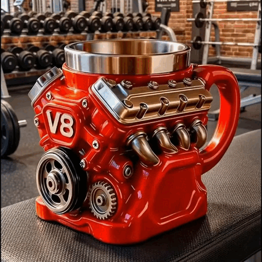 Year-End Sale : 48% OFF🔥 Realistic V8 engine stainless steel mug