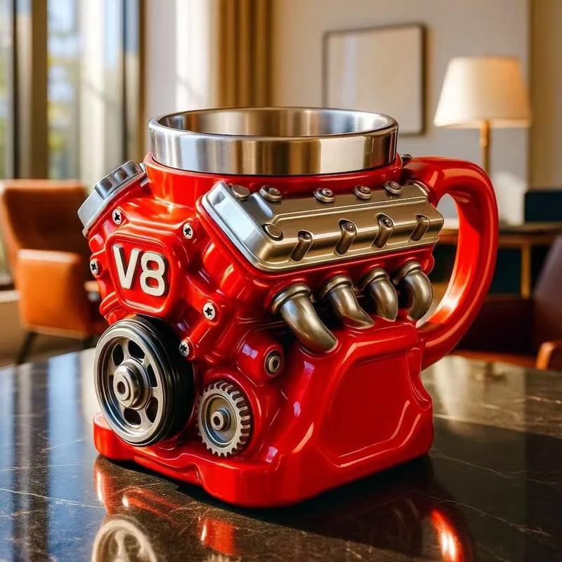 Year-End Sale : 48% OFF🔥 Realistic V8 engine stainless steel mug
