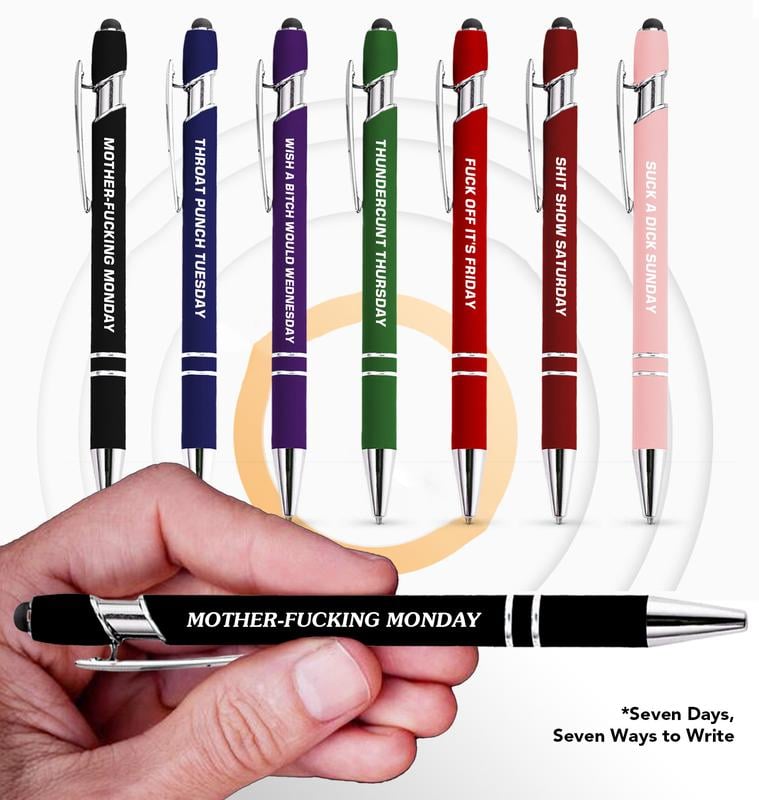 🔥New Year's Discounts: 50% OFF💝Funny Stress-Relief Daily Quotes Metal Ballpoint Pen Set (7 Pcs) | 🎁Office Christmas Gift Exchange(2 PCS Free Shipping+15% OFF)