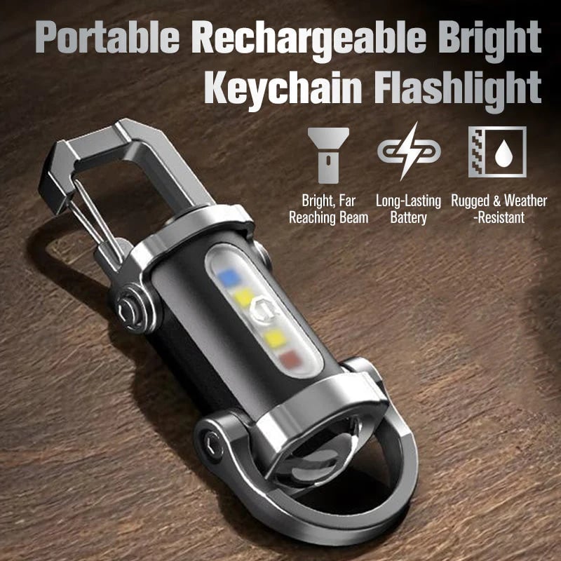 🔥New Year's Discounts: 50% OFF🔦Portable Rechargeable Bright Keychain Flashlight