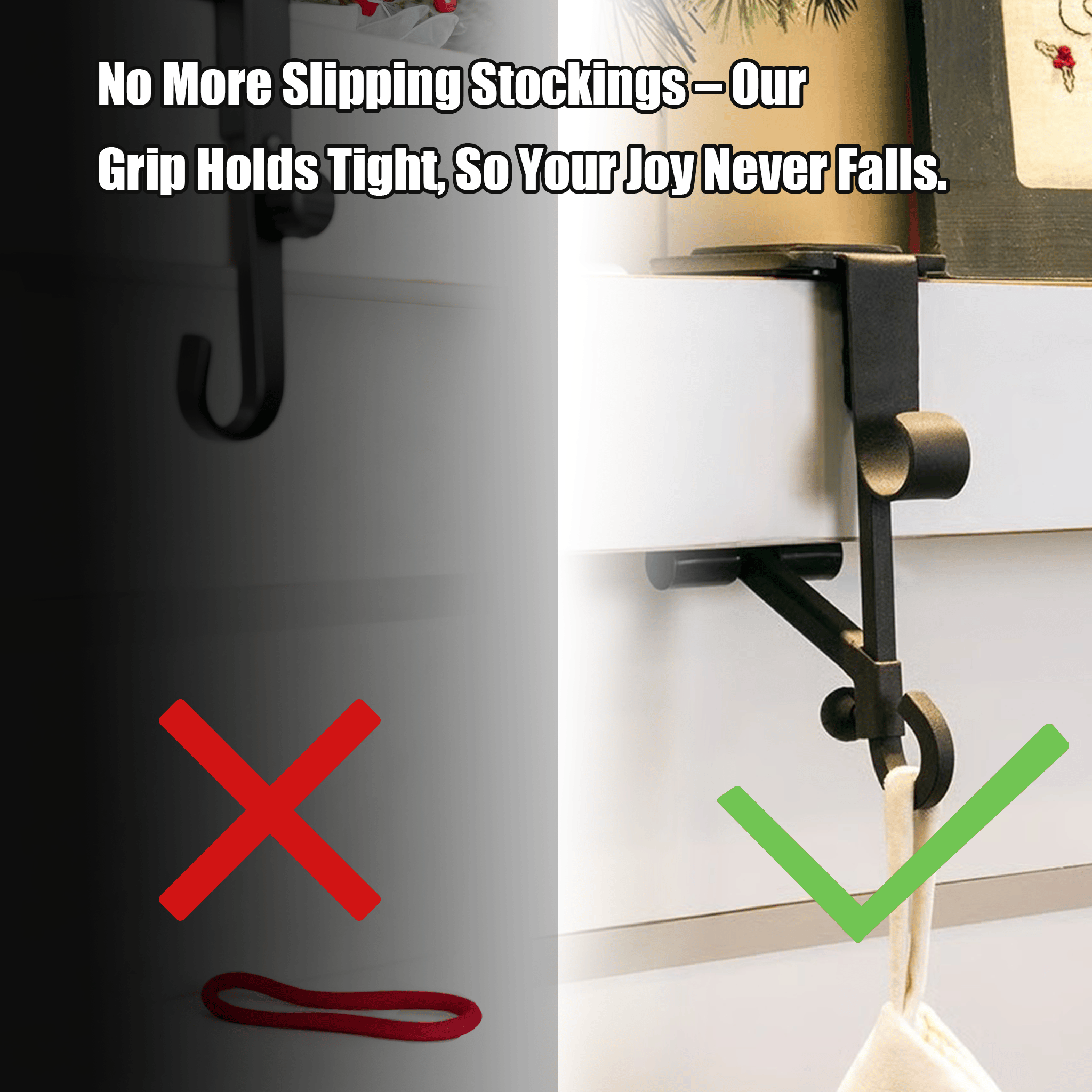 🎄Weihnachtsangebot: 48 % Rabatt 🔥 Kamin-Strumpf- und Girlandenaufhänger 