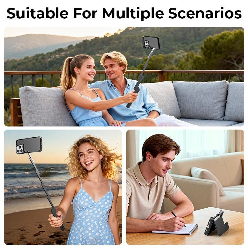 🏆Flash 48%⚡ 50K+ SOLD! Almost Gone💥 3-in-1 Foldable Phone Case with Selfie Stick , Bluetooth Remote & Multi-Angle Stand Concert Phone Case