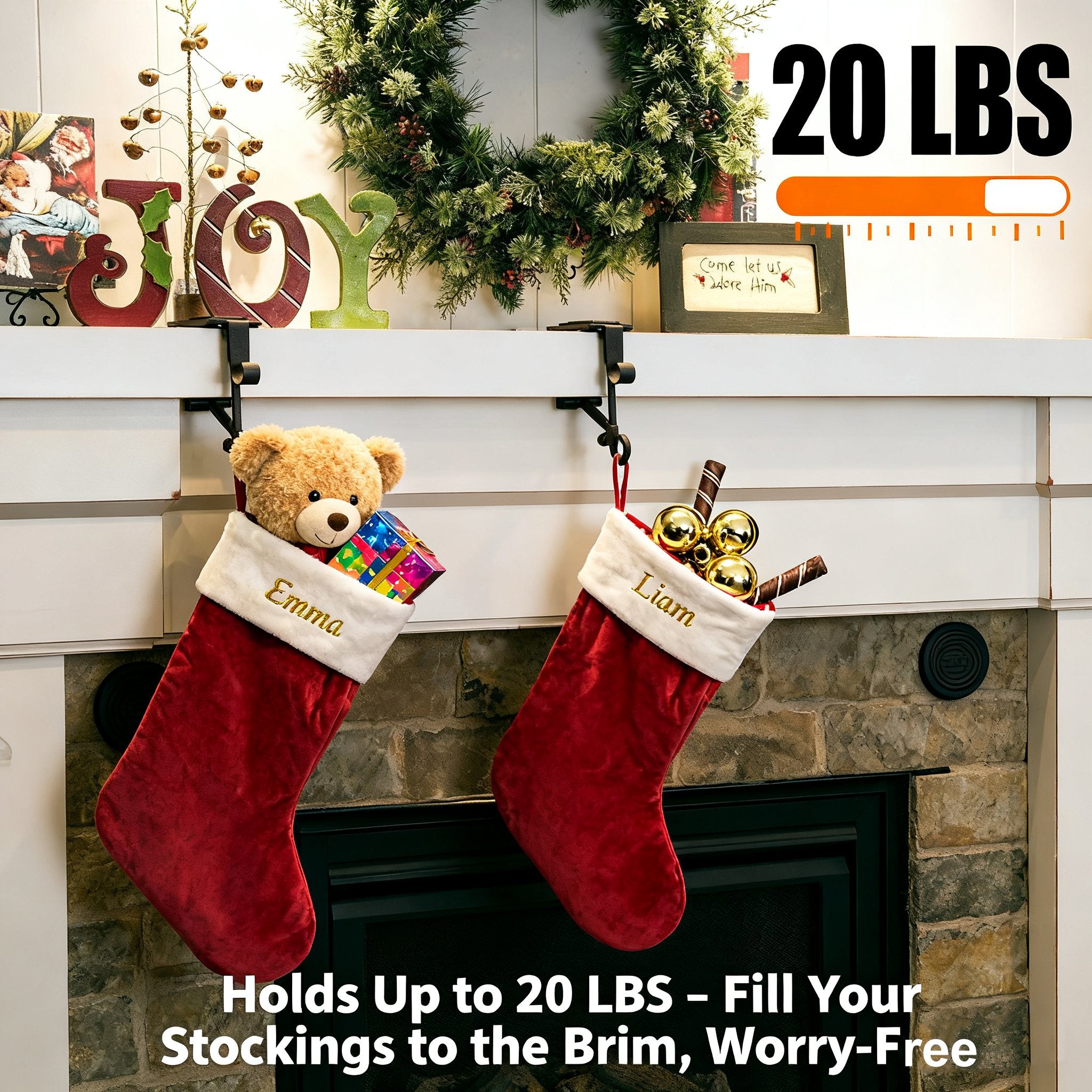 🎄Weihnachtsangebot: 48 % Rabatt 🔥 Kamin-Strumpf- und Girlandenaufhänger 