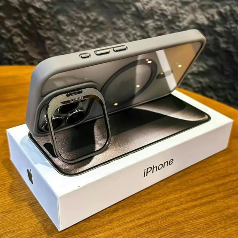 LINDOUBLIN Magnetic Case for Apple iPhone 17 16 15 14 13 Max Plus Pro with MagSafe Camera Ring Holder,Military-Grade Protection,Anti-Fall,Non-Yellowing, Wireless Casing Protector Mobile Phone Cover,Black