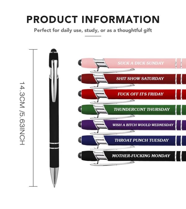 🔥New Year's Discounts: 50% OFF💝Funny Stress-Relief Daily Quotes Metal Ballpoint Pen Set (7 Pcs) | 🎁Office Christmas Gift Exchange(2 PCS Free Shipping+15% OFF)