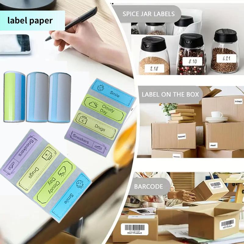 🔥New Year's Discounts: 50% OFF🌈Portable Mini Printer, With 5 thermal papers + 5 self-adhesive papers + 3 colored papers + colored pens