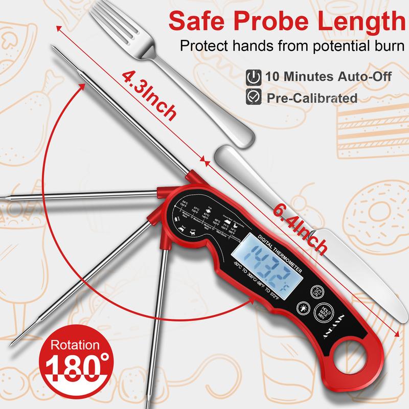 🎄Christmas Special: 48% Off🔥[BBQ Essential]Digital Meat Thermometer-3s Instant Read Backlight Magnetic Waterproof