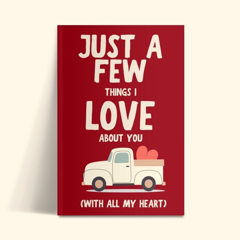 🔥Valentine's Day 50% OFF - ❤️Just A Few Things I Love About You (With All My Heart) Fill In The Blank Gift Book📚
