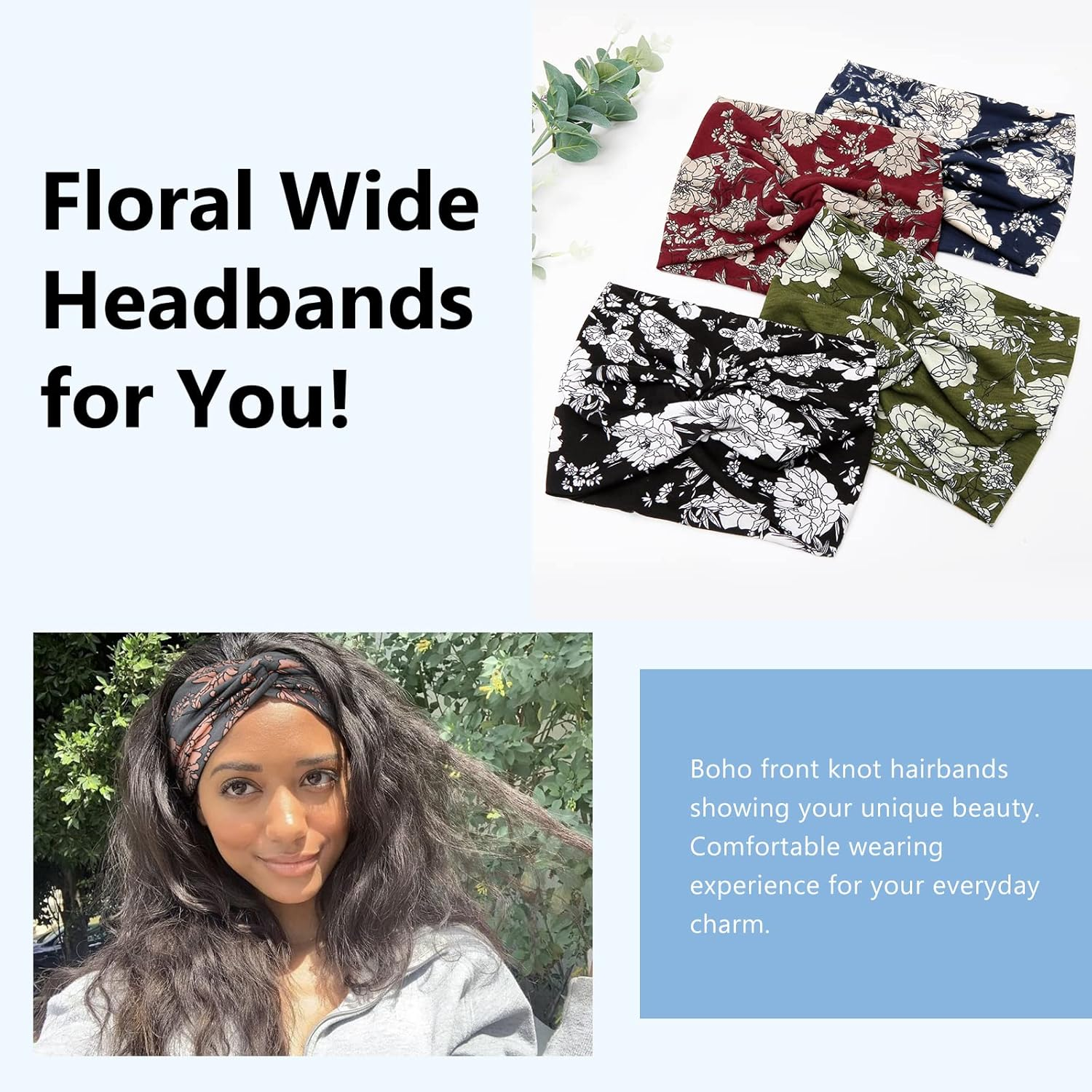 Flash Sale⚡6Pcs Boho Paisley Printed Wide Knotted Headbands for Women