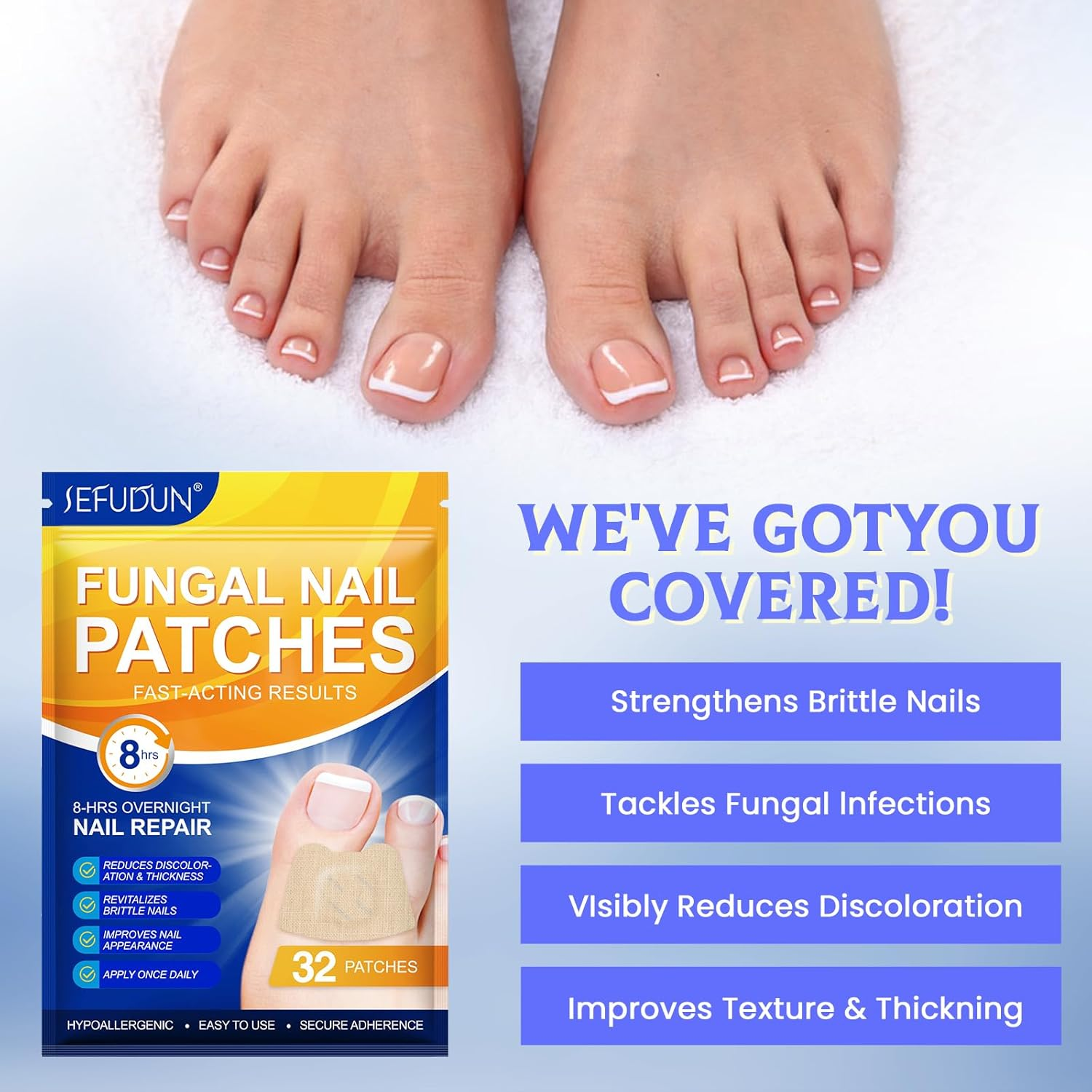 🔥Heute 50% Rabatt🦶 21/32 Stück Nagelpilzpflaster