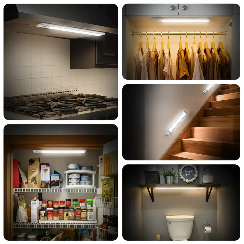 💡9.5in 76LED Motion Sensor Under Cabinet Lights