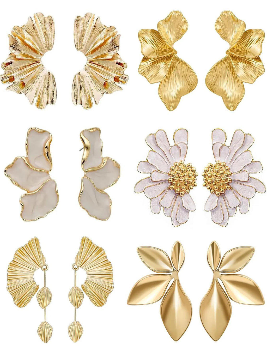 🔥New Year's Discounts: 48% OFF✨  6 Pairs Irregular Petal Stud Earrings (2 pcs Free Shipping)
