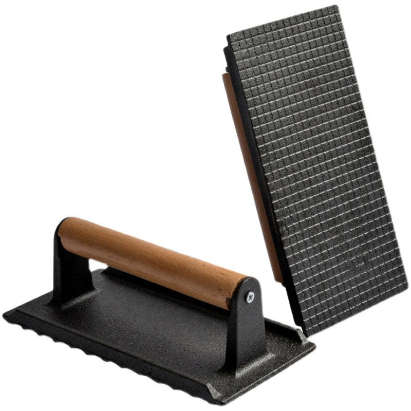🔥New Year's Discounts: 50% OFF🔥 Cast Iron Steak & Burger Press with Wood Handle