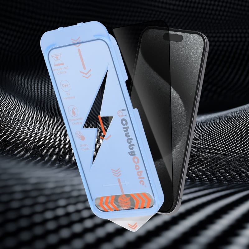 Military-Grade Privacy Screen Protector with Ultra-easy Install Box