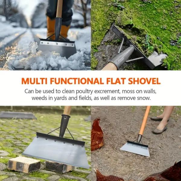 Robuste Gartenschaufel aus Edelstahl (ohne Stiel) – Vielseitig einsetzbar für Moos, Unkraut und Schnee!