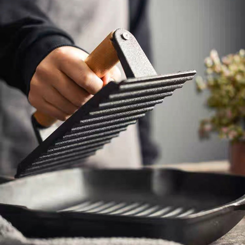 🔥New Year's Discounts: 50% OFF🔥 Cast Iron Steak & Burger Press with Wood Handle