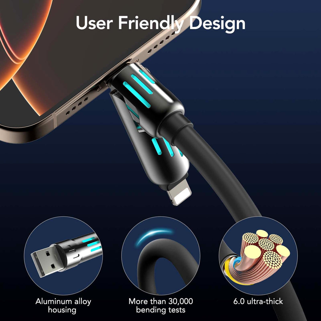 🎁🔥⚡4-in-1 USB Charging Cable fast charging MAX 60w