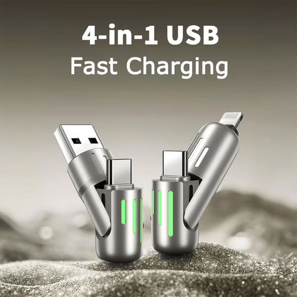 🎁🔥⚡4-in-1 USB Charging Cable fast charging MAX 60w