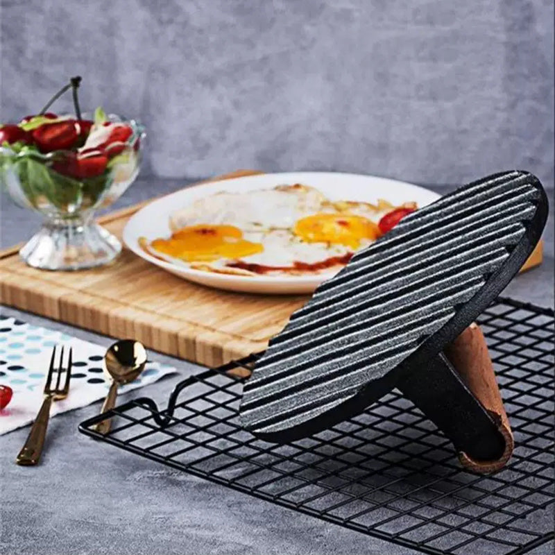 🔥New Year's Discounts: 50% OFF🔥 Cast Iron Steak & Burger Press with Wood Handle