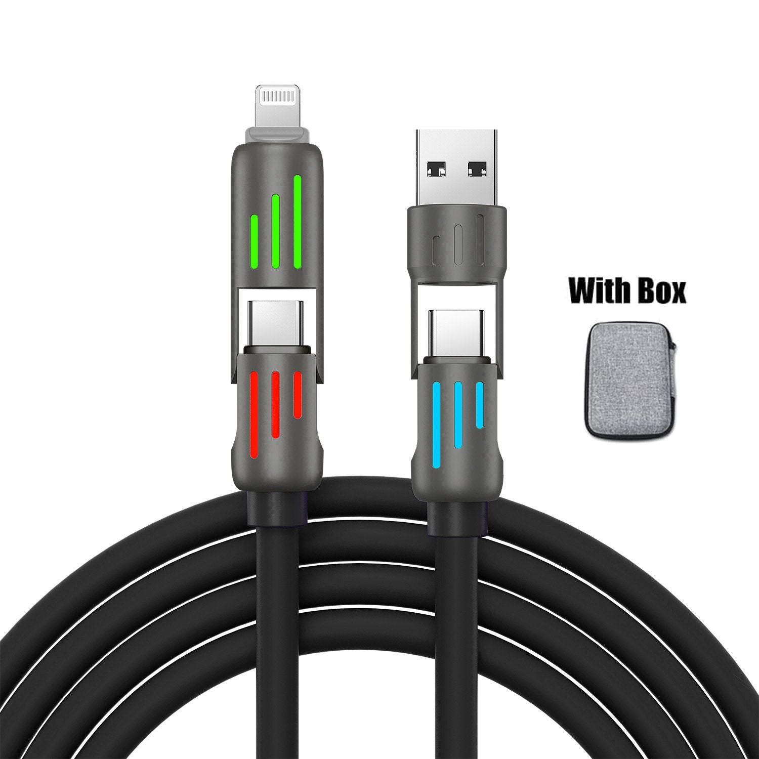 🎁🔥⚡4-in-1 USB Charging Cable fast charging MAX 60w