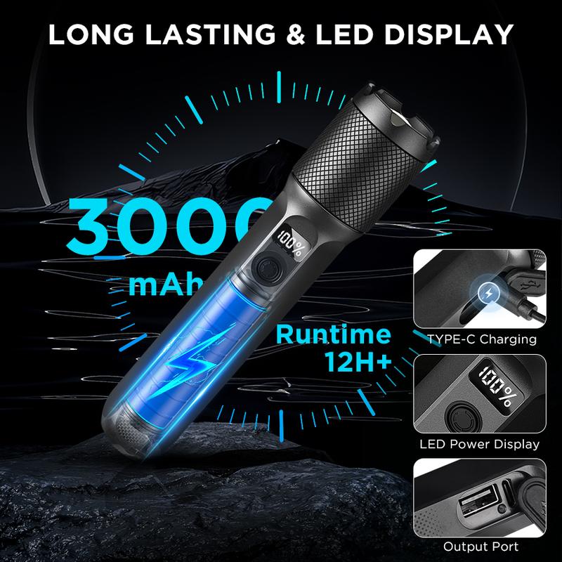 🔥New Year's Discounts: 50% OFF 🔦 2000 Lumens Rechargeable LED Flashlight for Home Emergency & Outdoor Use
