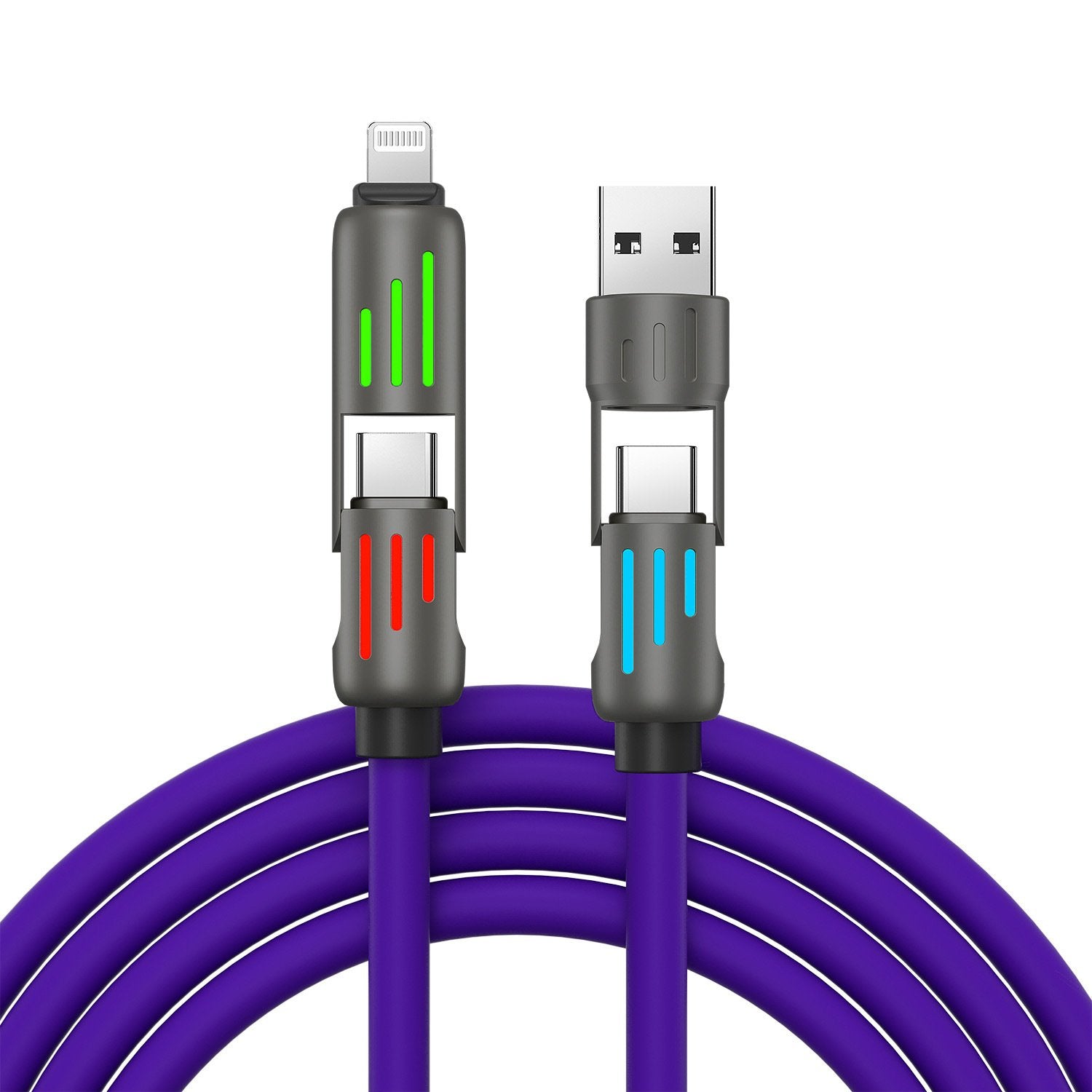 🎁🔥⚡4-in-1 USB Charging Cable fast charging MAX 60w