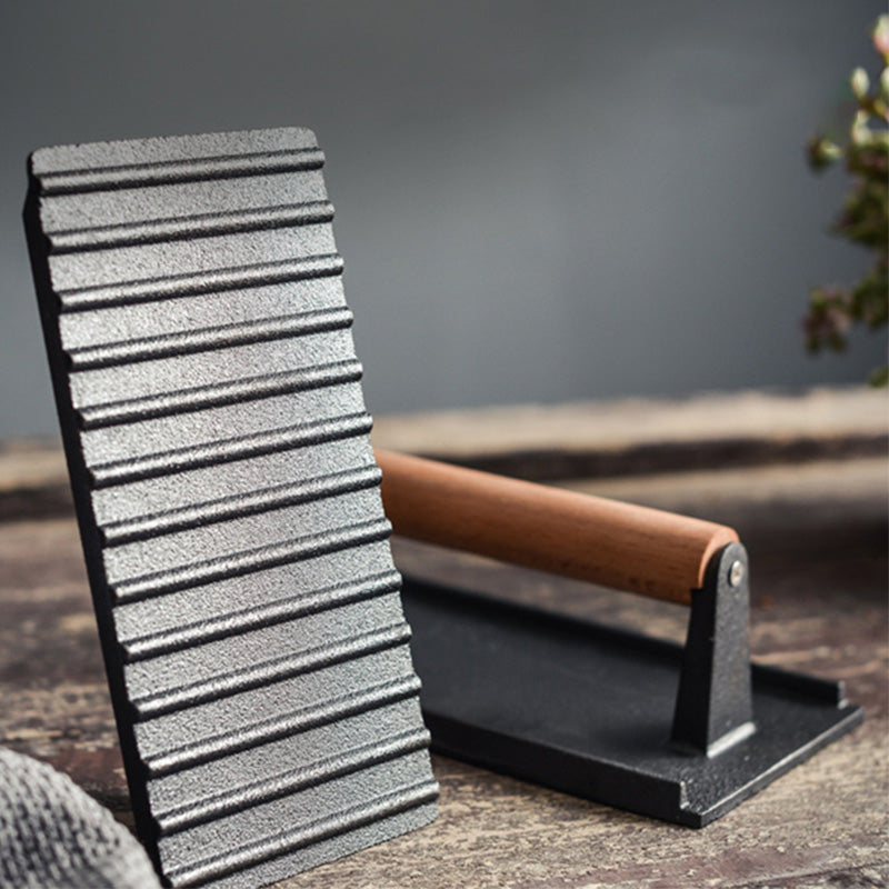 🔥New Year's Discounts: 50% OFF🔥 Cast Iron Steak & Burger Press with Wood Handle