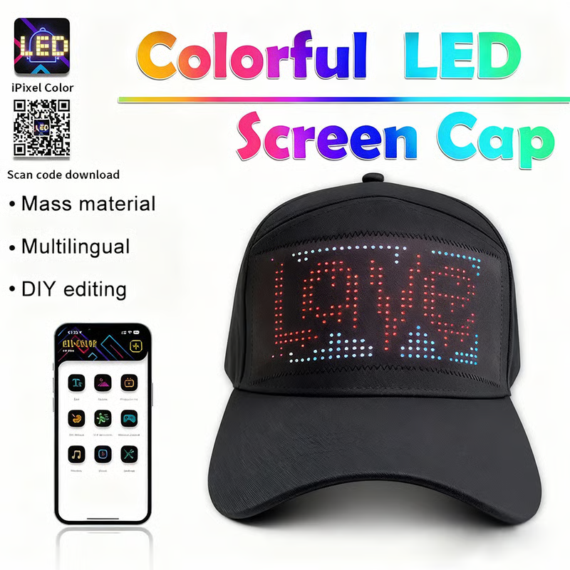 🎁Winter Special Sale 48%OFF🔥LED Bluetooth Cap with Custom Text & GIF Display