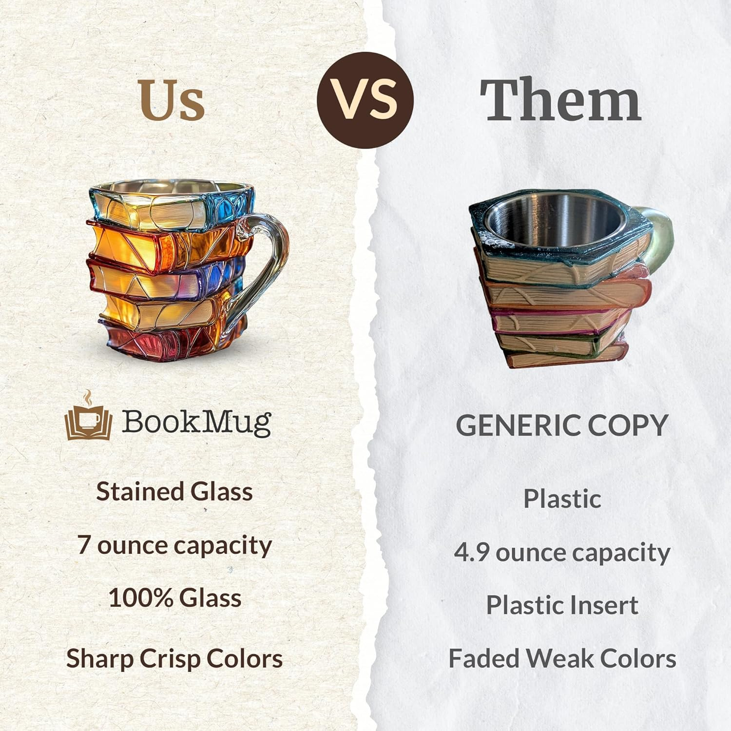 🎄Weihnachtsspecial📚3D-bemalte Buchtasse🍵