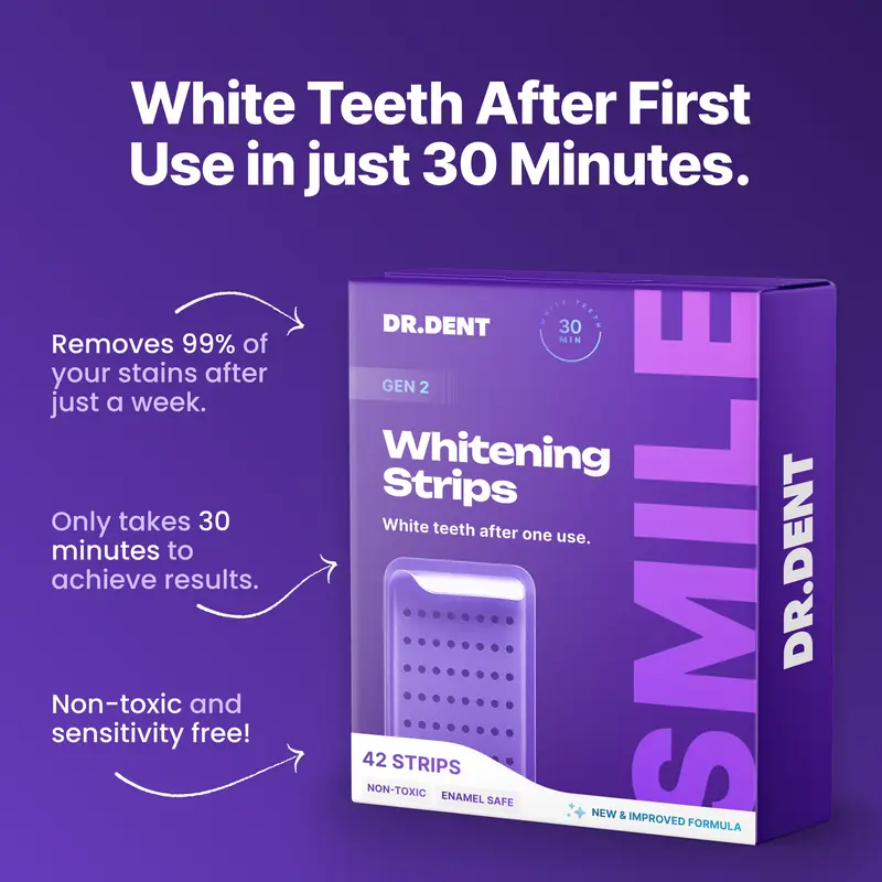 Valentine’s Sale 48%OFF💋Purple Teeth Whitening Strips - 7/21 Whitening Sessions