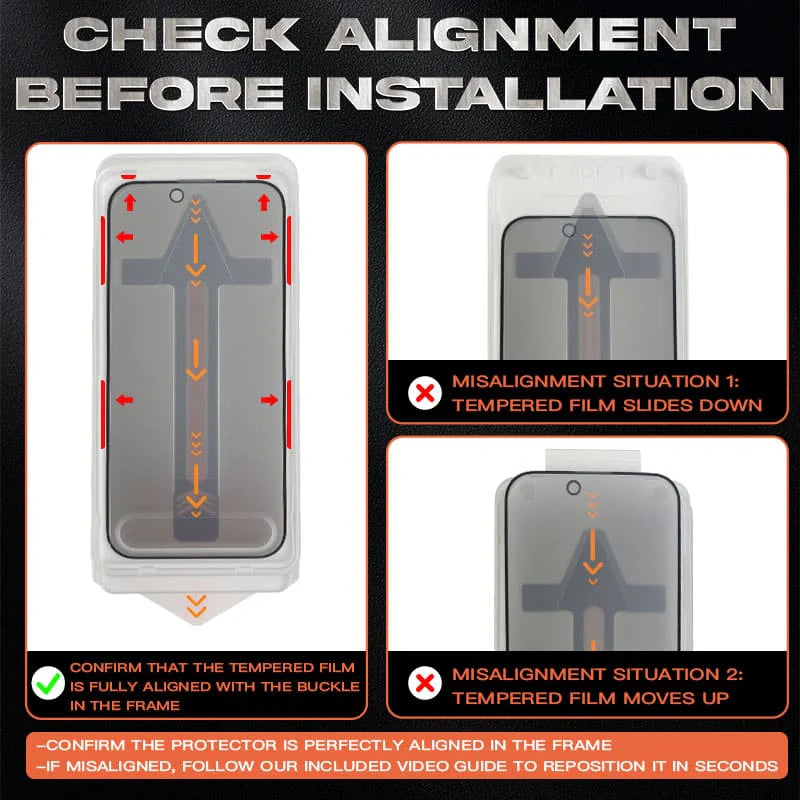 Military-Grade Privacy Screen Protector with Ultra-easy Install Box