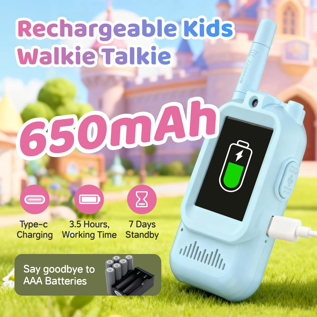 Kids Video Walkie Talkie – Safe & Fun Two-Way Communication for Children, Rechargeable, Long-Range, Educational & Outdoor Play