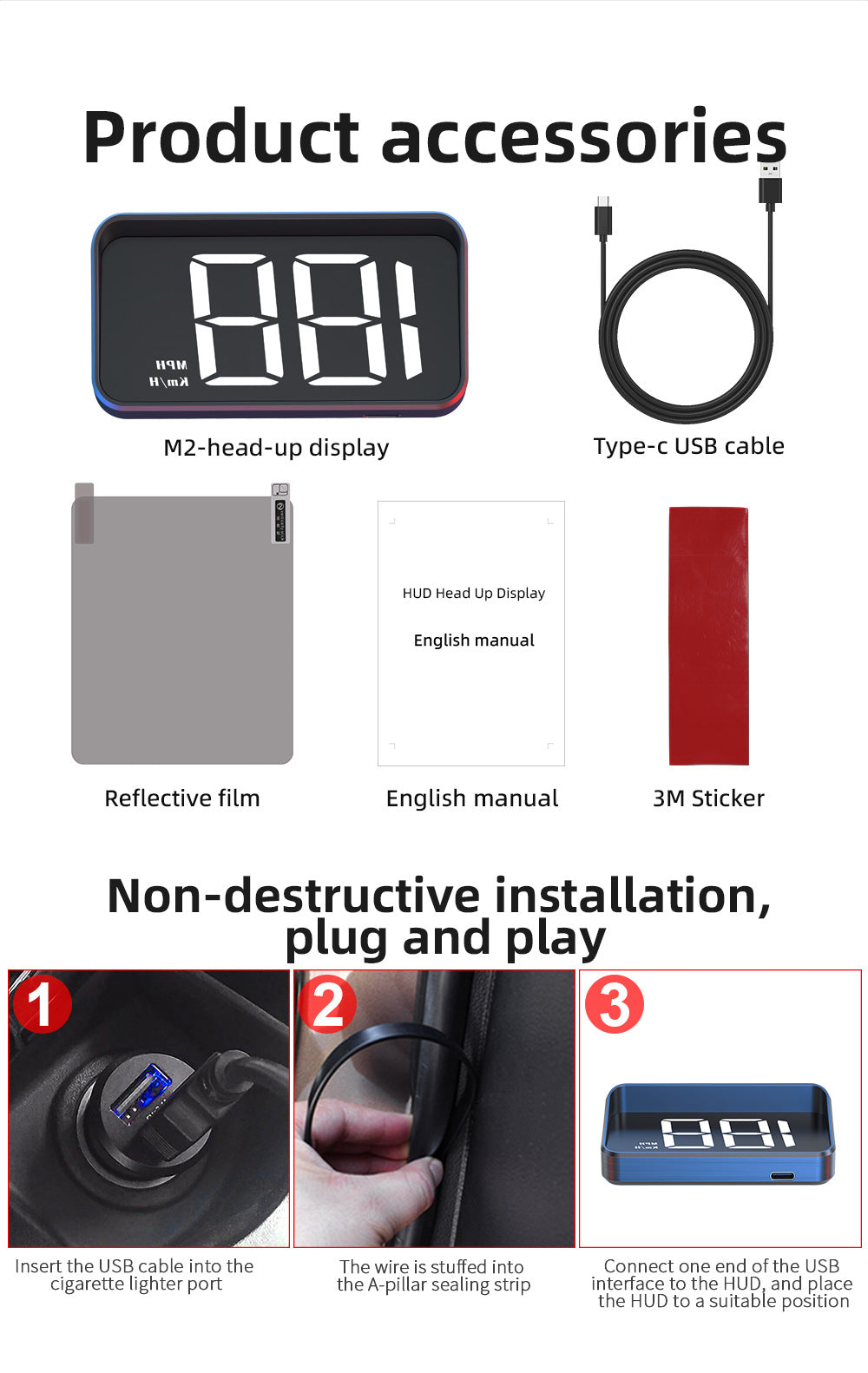 🎄Best Christmas gift-48% OFF🎁3.5" GPS Car HUD Speed Display