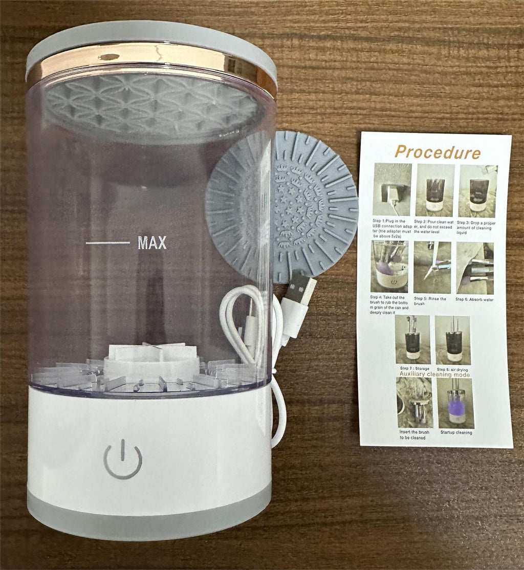 Makeup Brush Cleaner Electric Spinner – Fast Clean, Fast Dry, Zero Residue