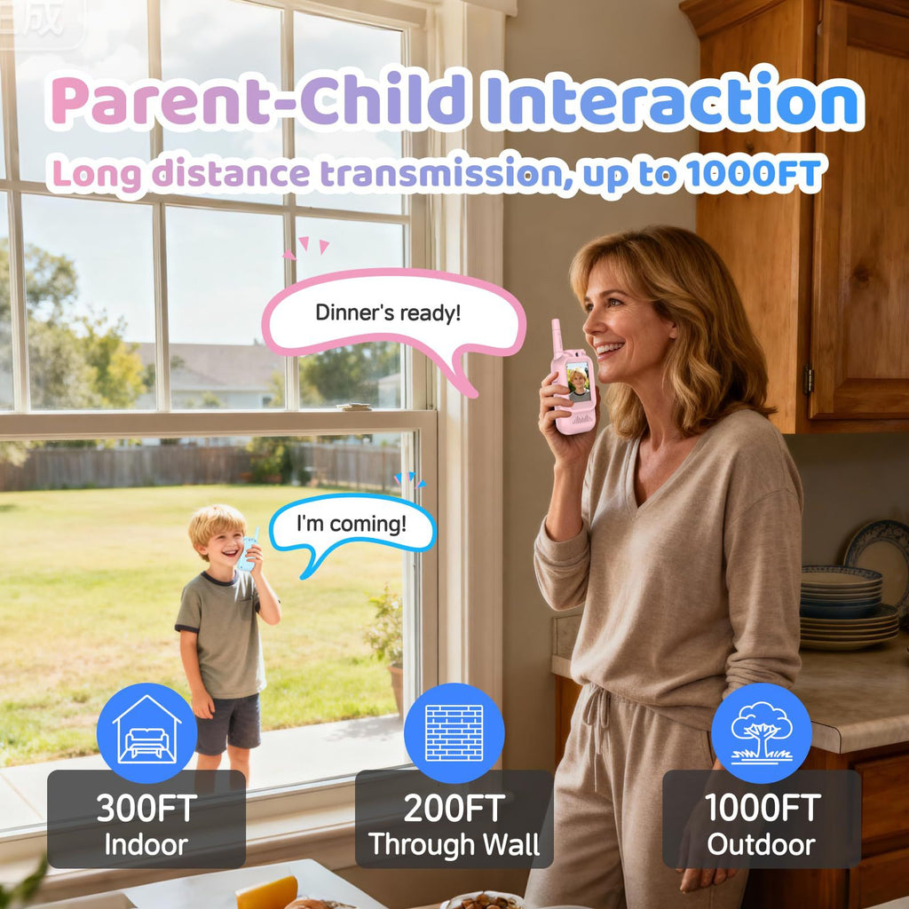 Kids Video Walkie Talkie – Safe & Fun Two-Way Communication for Children, Rechargeable, Long-Range, Educational & Outdoor Play