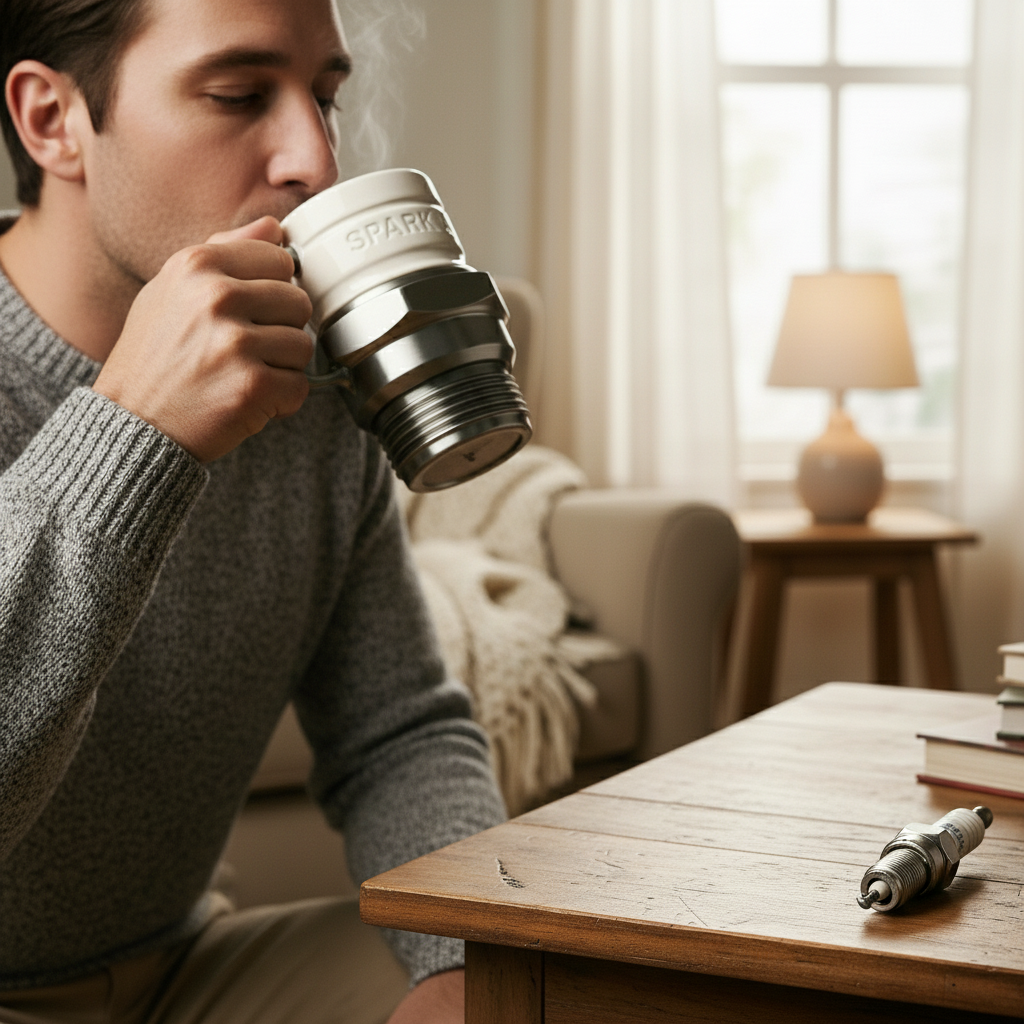 🎄Christmas Sale🔧German Designer Handmade Spark Plug Mug☕ 