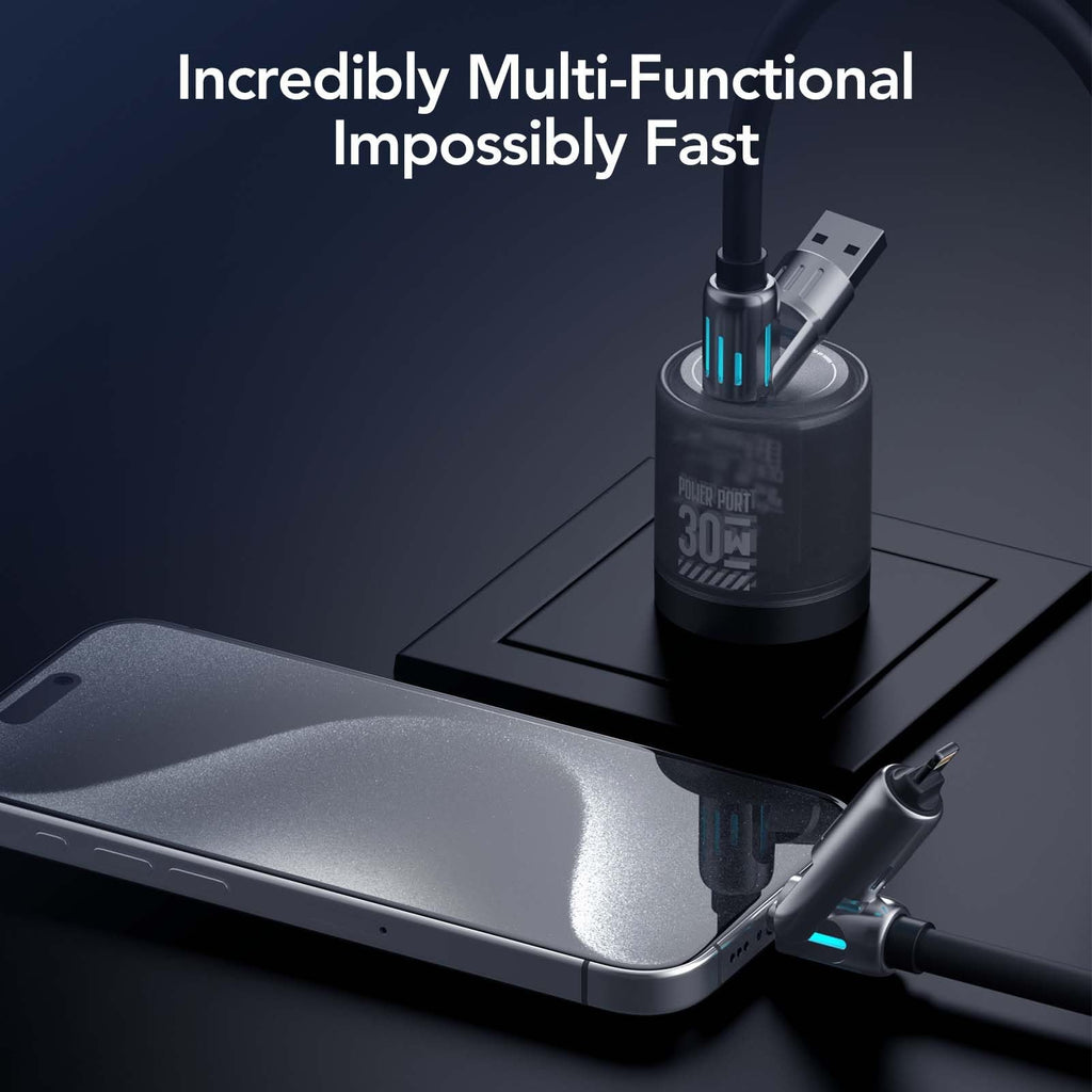 🎁🔥⚡4-in-1 USB Charging Cable fast charging MAX 60w