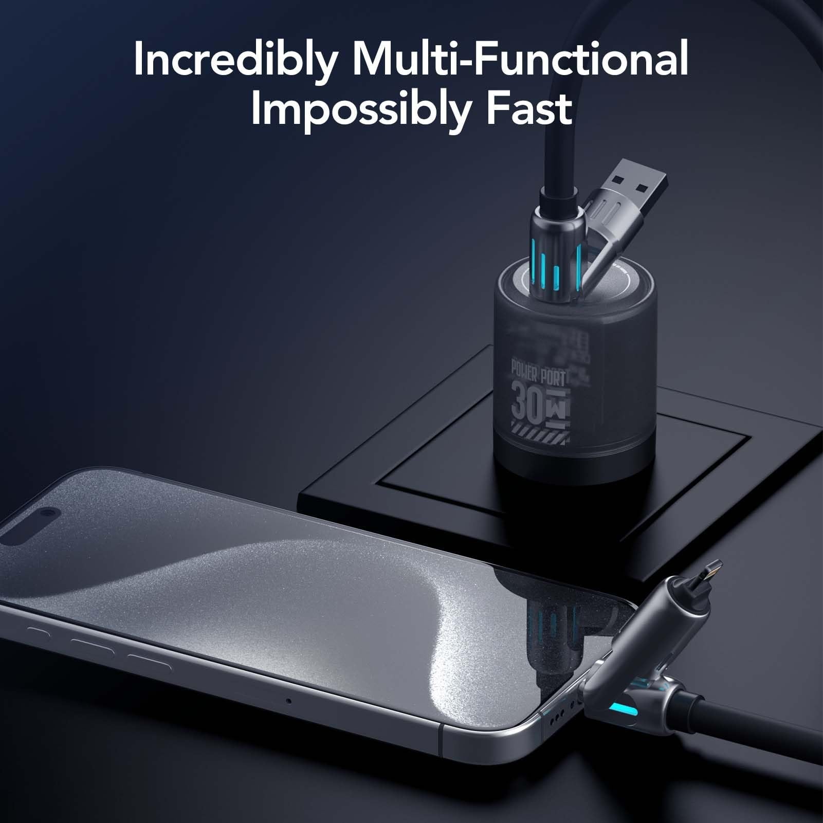 🎁🔥⚡4-in-1 USB Charging Cable fast charging MAX 60w