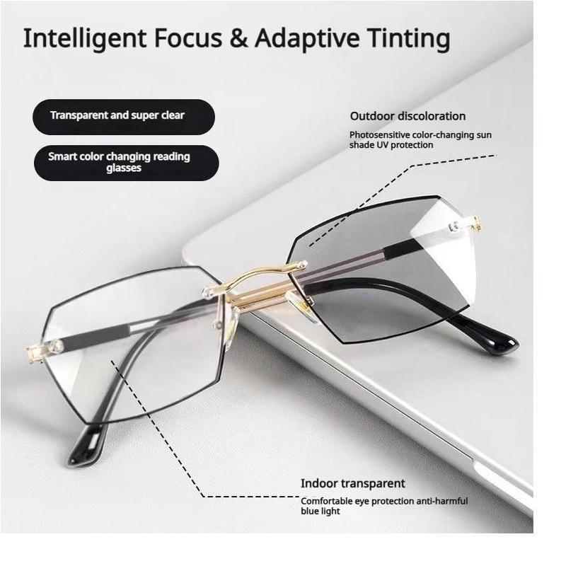 🏆Flash 48%⚡ 50K+ SOLD! Almost Gone💥Semi-rimless Smart Zoom Progressive Reading Glasses