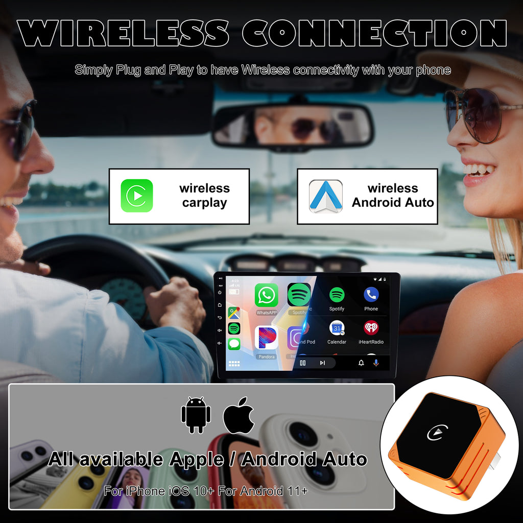 New Year Sale 48%OFF🔥2026 New Mini Cube Pro 3.0 Wireless CarPlay & Android Auto Adapter – Plug & Play, Fast Auto-Reconnect