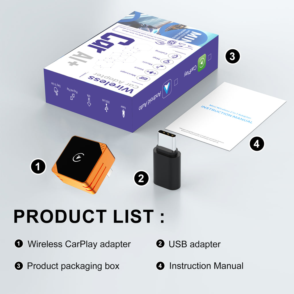 New Year Sale 48%OFF🔥2026 New Mini Cube Pro 3.0 Wireless CarPlay & Android Auto Adapter – Plug & Play, Fast Auto-Reconnect
