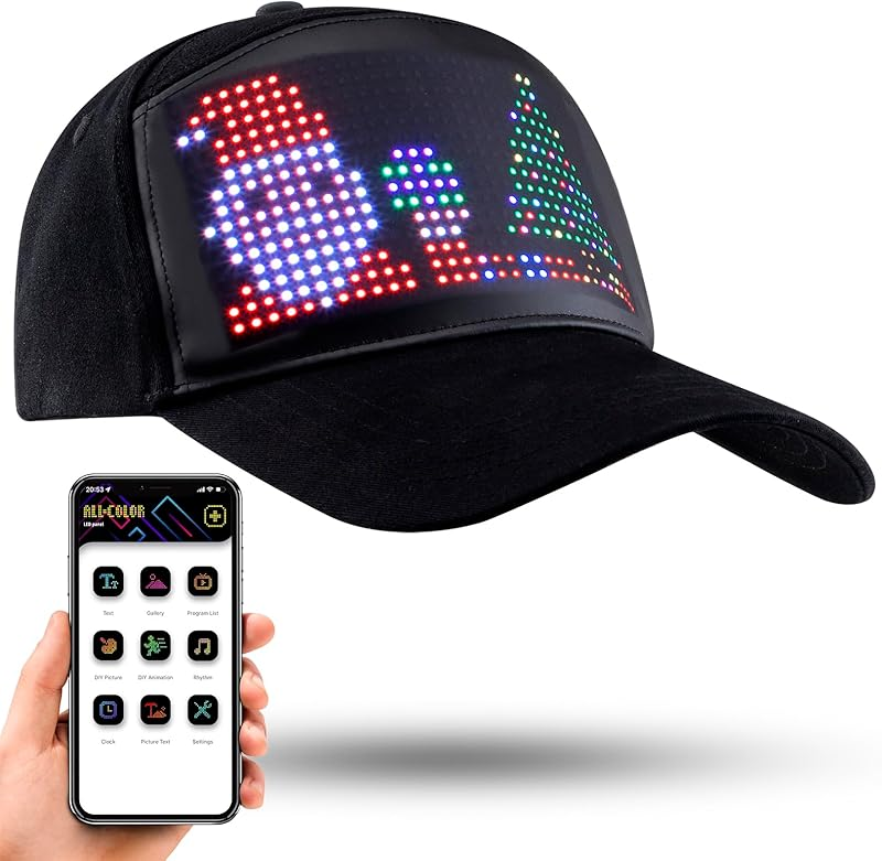 🎁Winter Special Sale 48%OFF🔥LED Bluetooth Cap with Custom Text & GIF Display