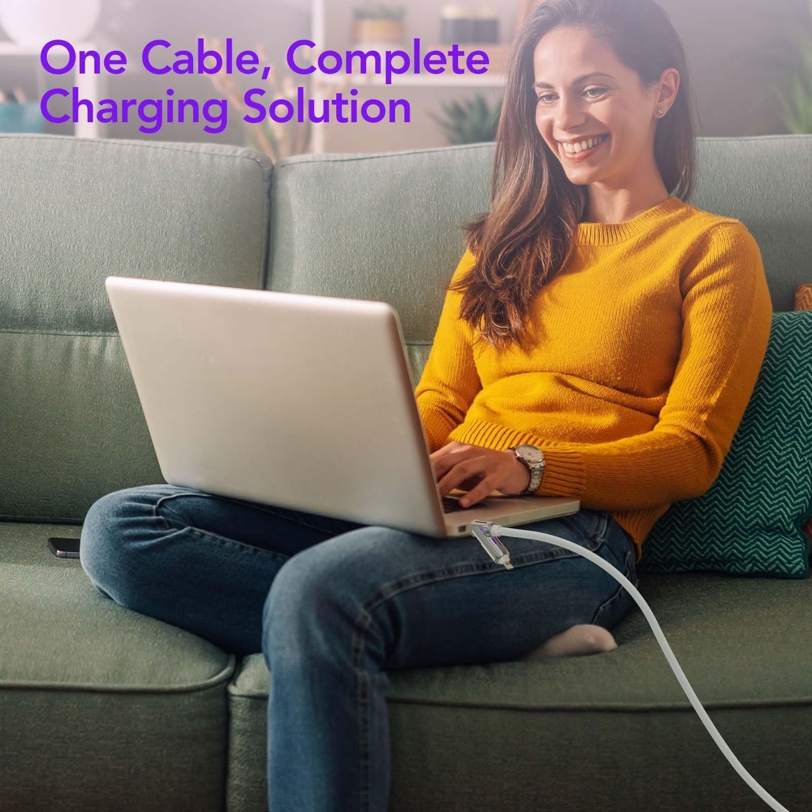 🎁🔥⚡4-in-1 USB Charging Cable fast charging MAX 60w
