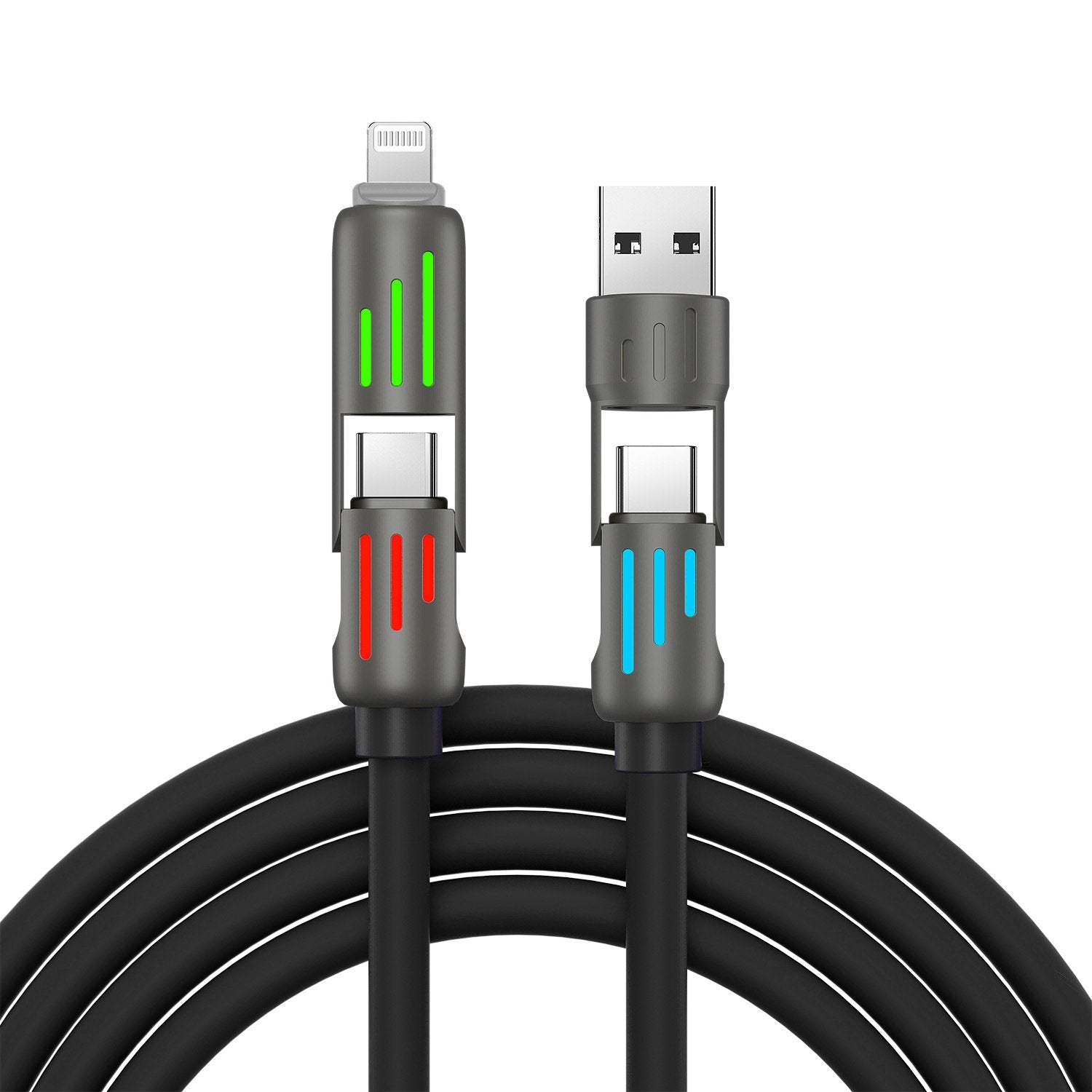 🎁🔥⚡4-in-1 USB Charging Cable fast charging MAX 60w