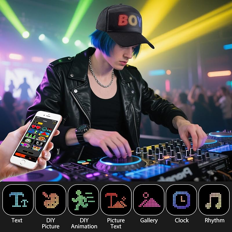 🎁Winter Special Sale 48%OFF🔥LED Bluetooth Cap with Custom Text & GIF Display
