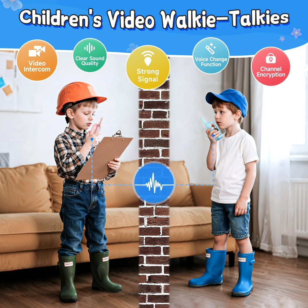 🎄 Christmas Sale 50%OFF 🎁 2-Pack Video Walkie Talkies for Kids